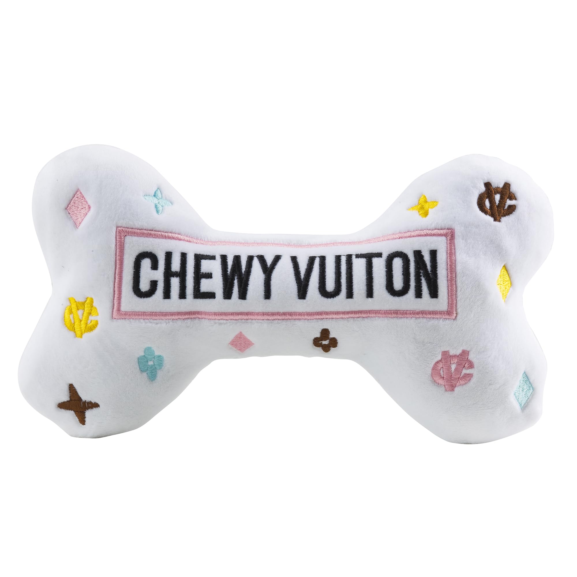 Haute Diggity Dog Hueso Blanco Chewy Vuiton XL duradero para mordidas