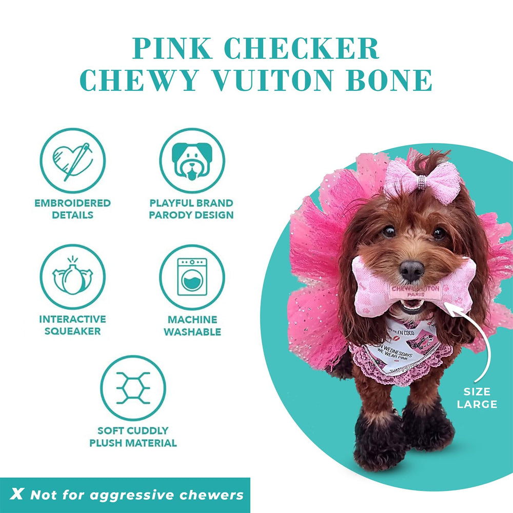 Juguete para perros, rosa lujoso y duradero para sesiones de juego.