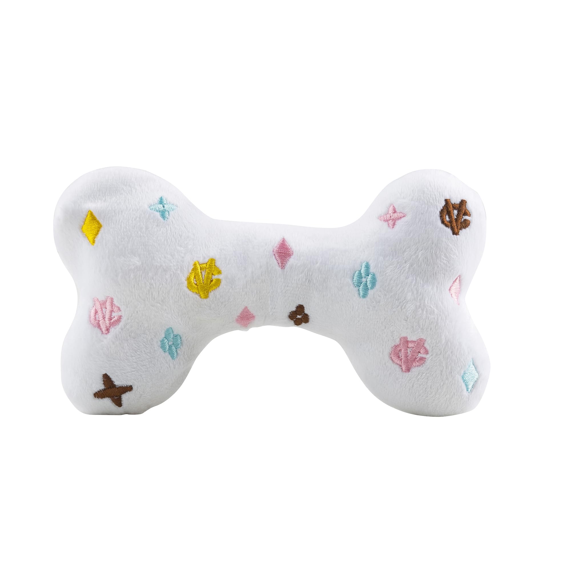 Haute Diggity Dog Juguete peluche parodia con diseño blanco y monograma
