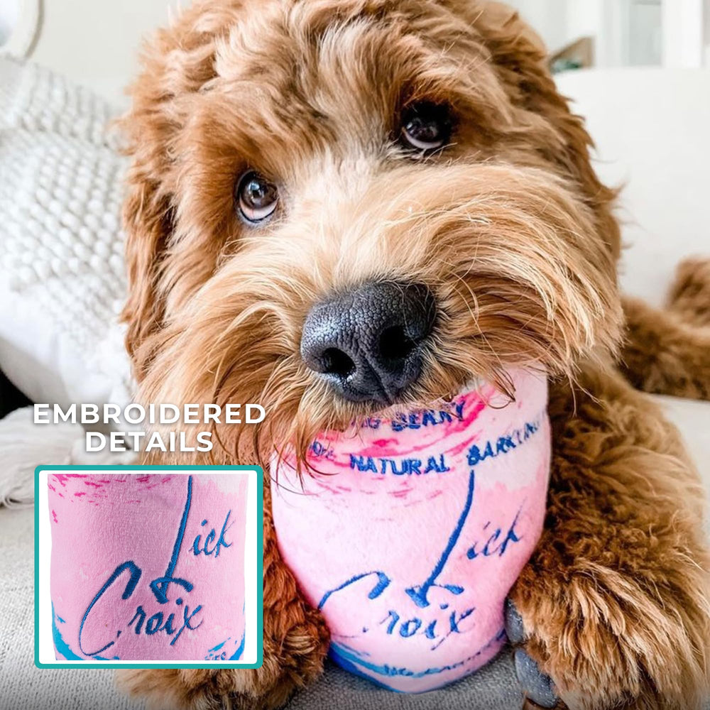 Haute Diggity Dog LickCroix Barkling Water Barkin Berry lavable a máquina para limpieza rápida