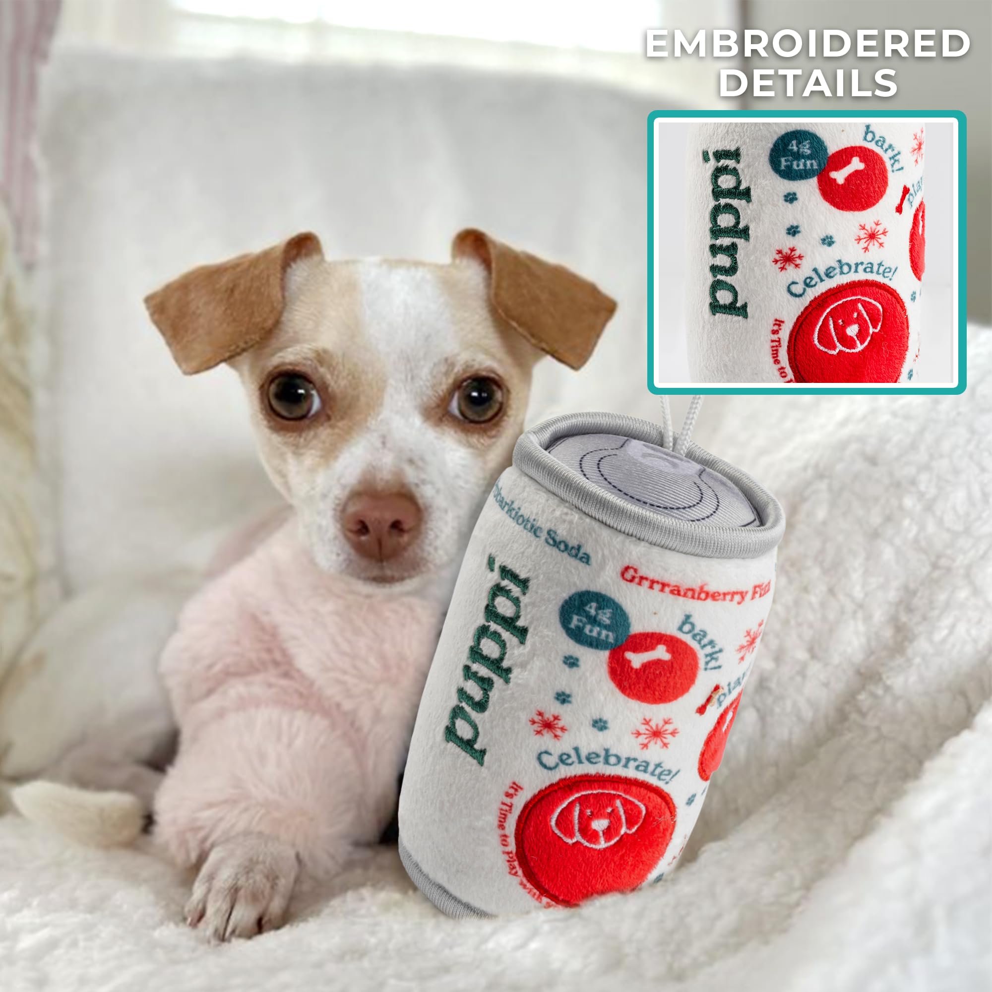 Peluche suave y duradero Puppi Solda Grrranberry Fizz para juego prolongado