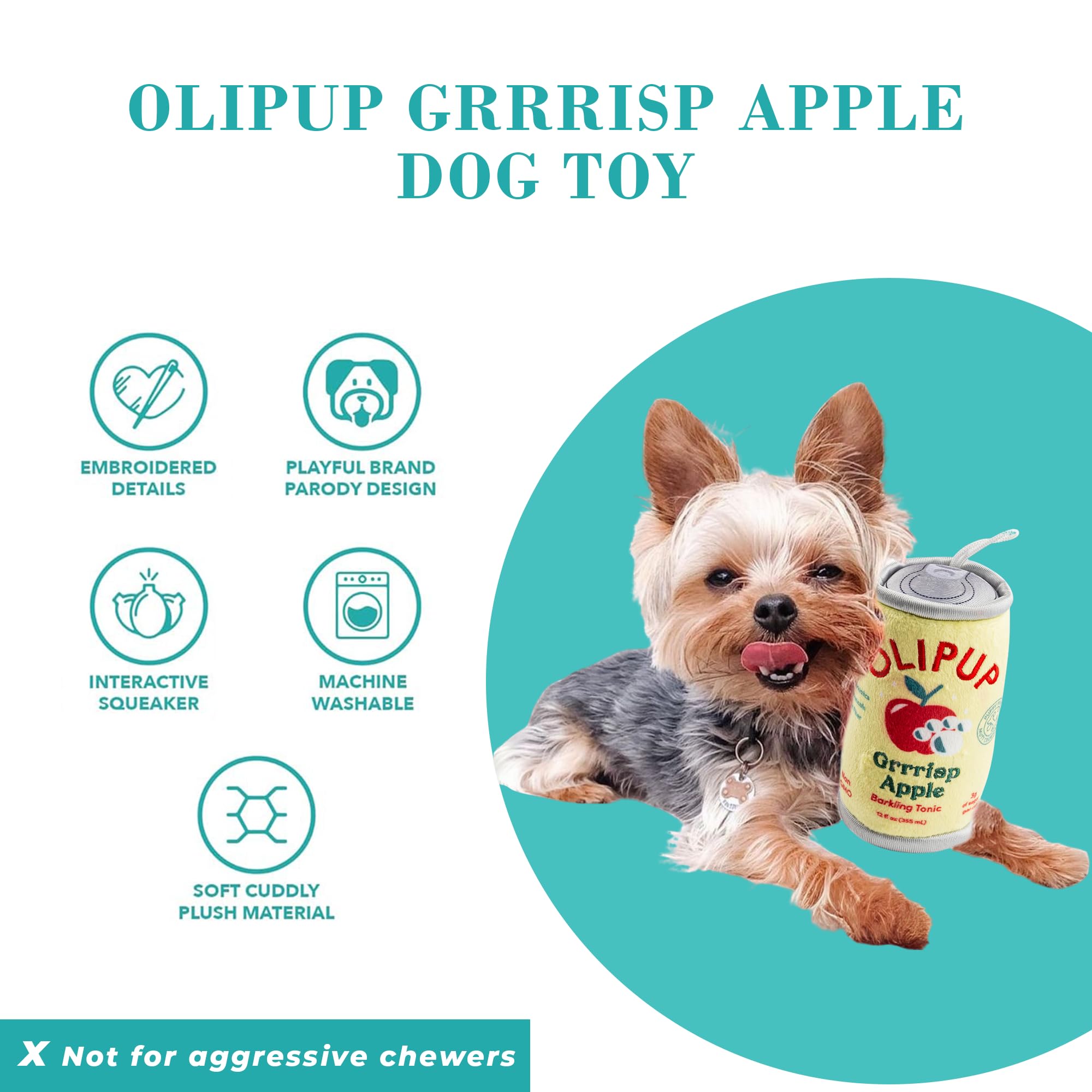 Parodia de marca para cumpleaños caninos con Olipup Grrrisp