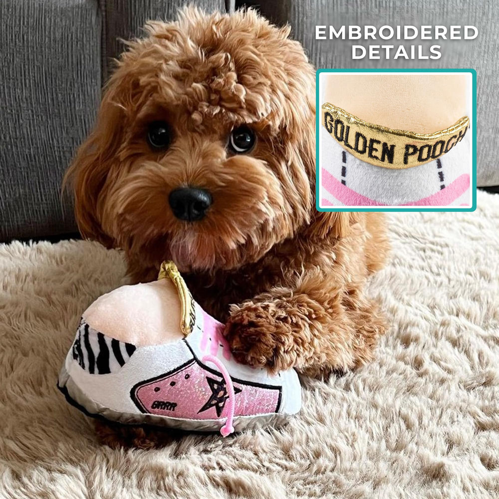 Haute Diggity Dog Pink Golden Pooch, sonajero oculto para entretenimiento y estimulación