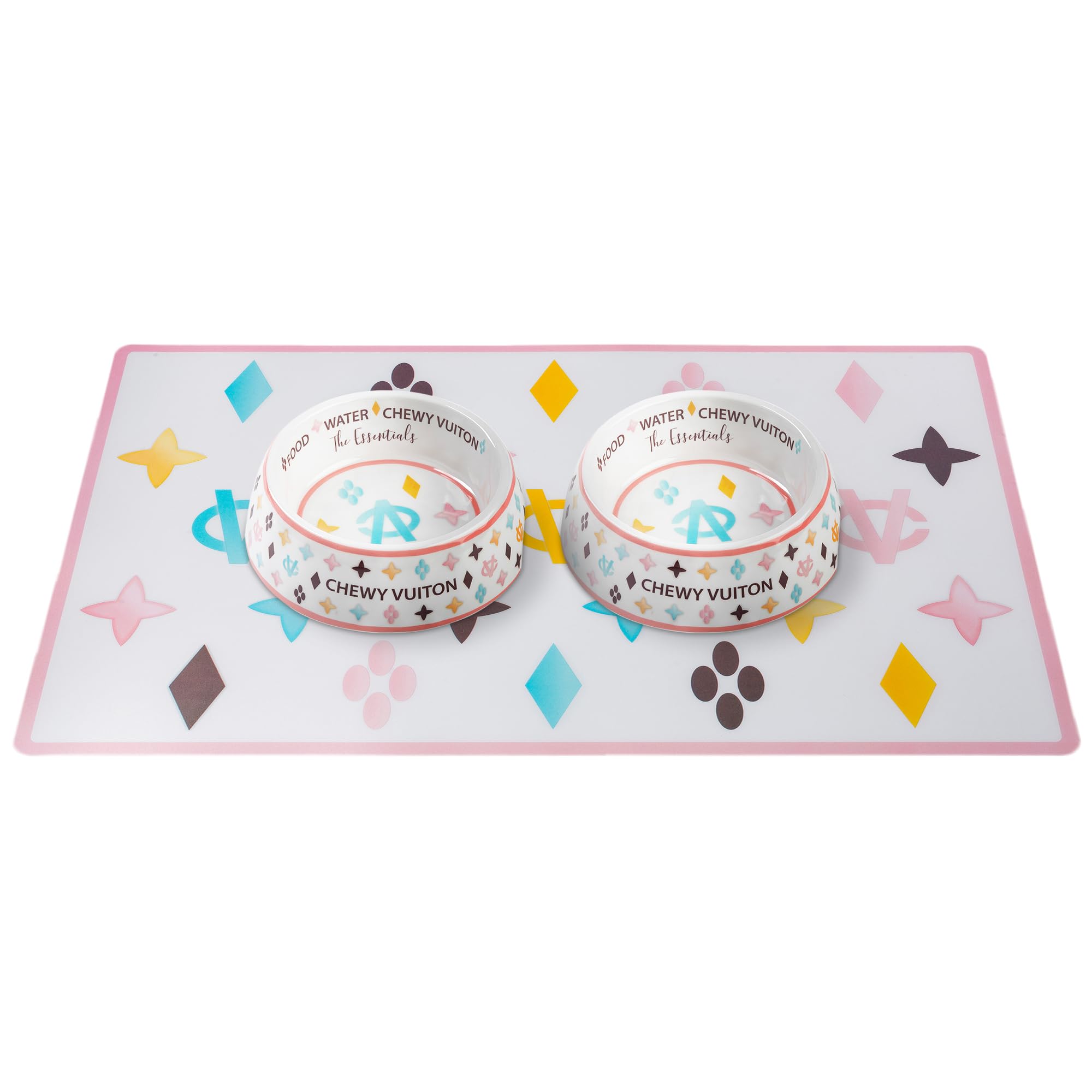Platos libres de BPA Haute Diggity Dog en melamina segura.