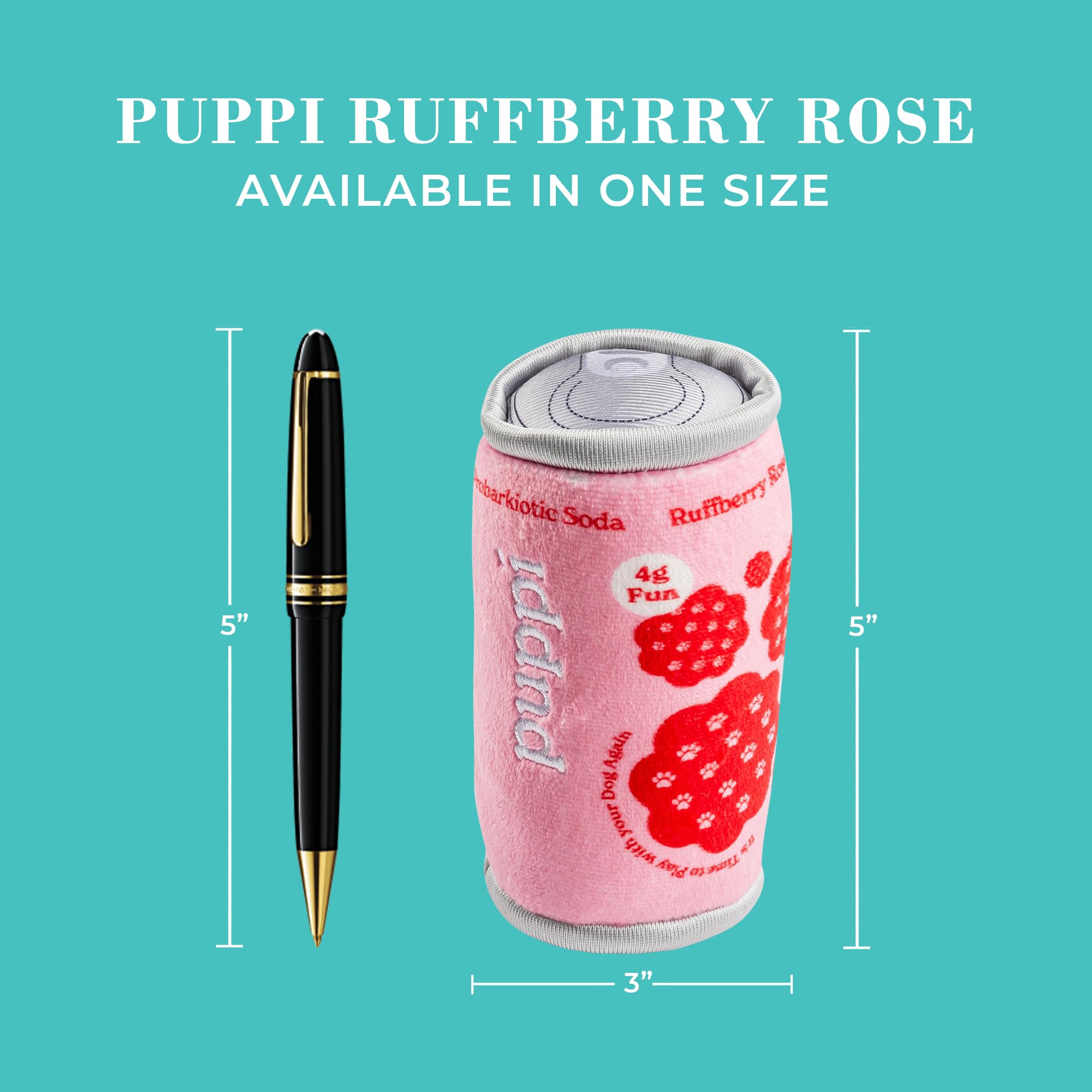 Puppi Ruffberry Rose: interior con chirrido para mantener al perro atento durante el juego