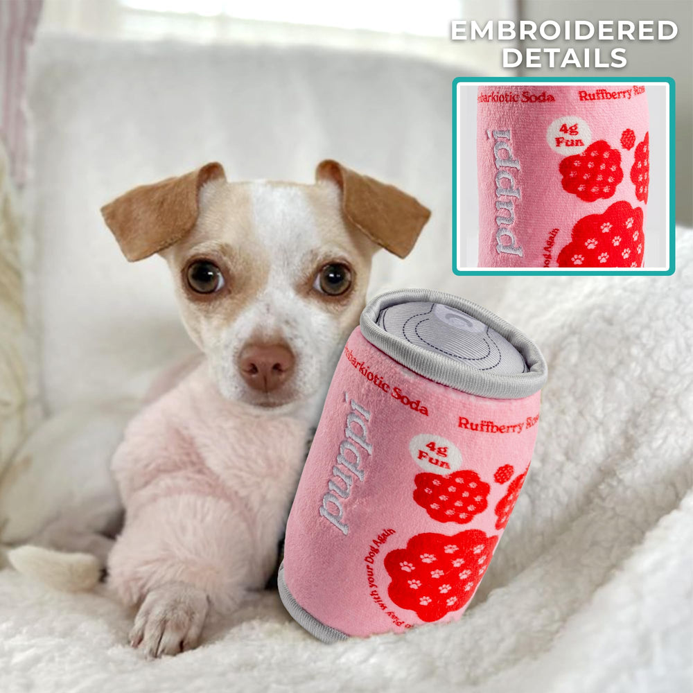 Textura suave del peluche Puppi Ruffberry Rose para un juego cómodo y abrazos