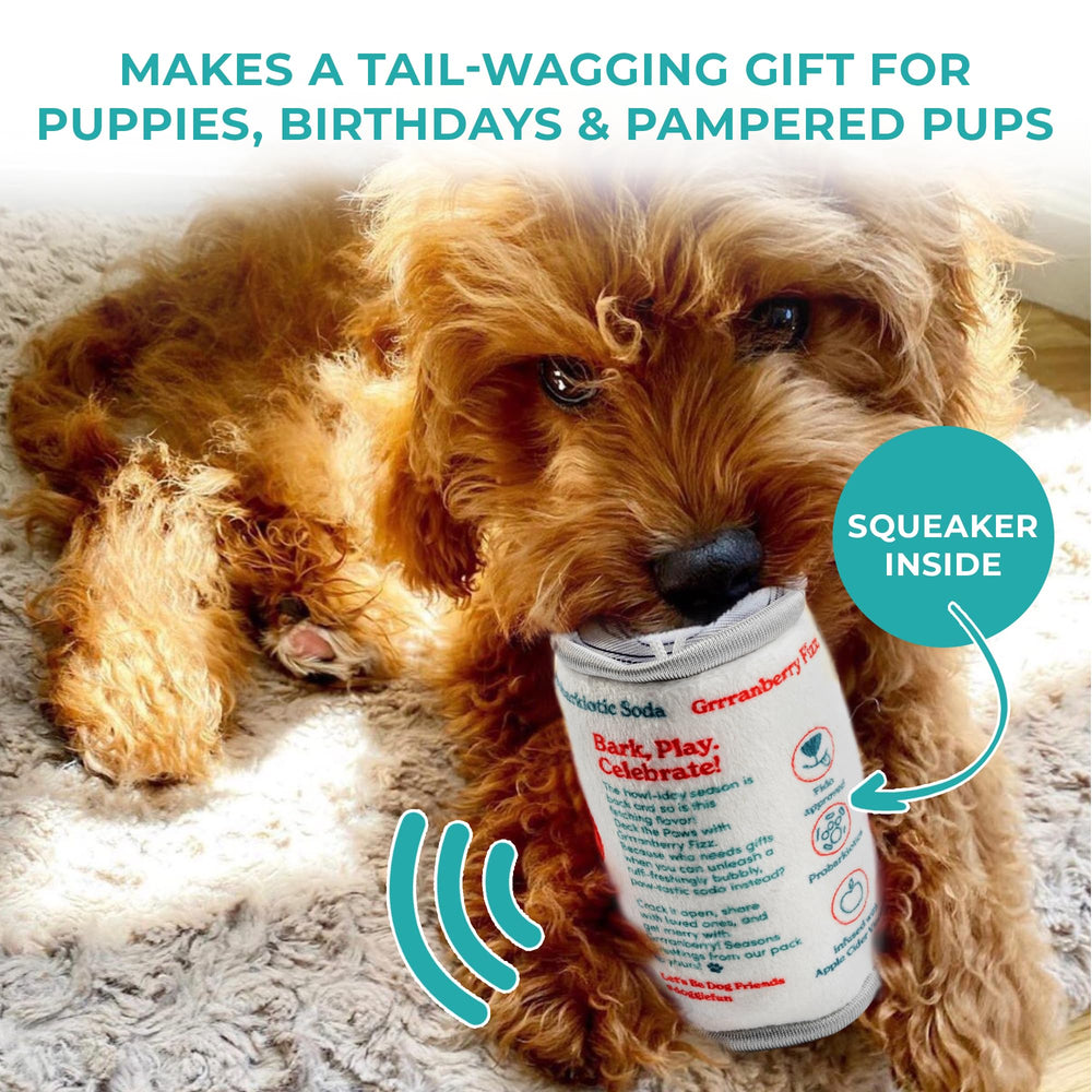 Regalo ideal Puppi Solda Grrranberry Fizz para cachorros y perros de todos los tamaños