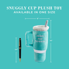 Juguete con chirriador Snuggly Cup para entretenimiento continuo