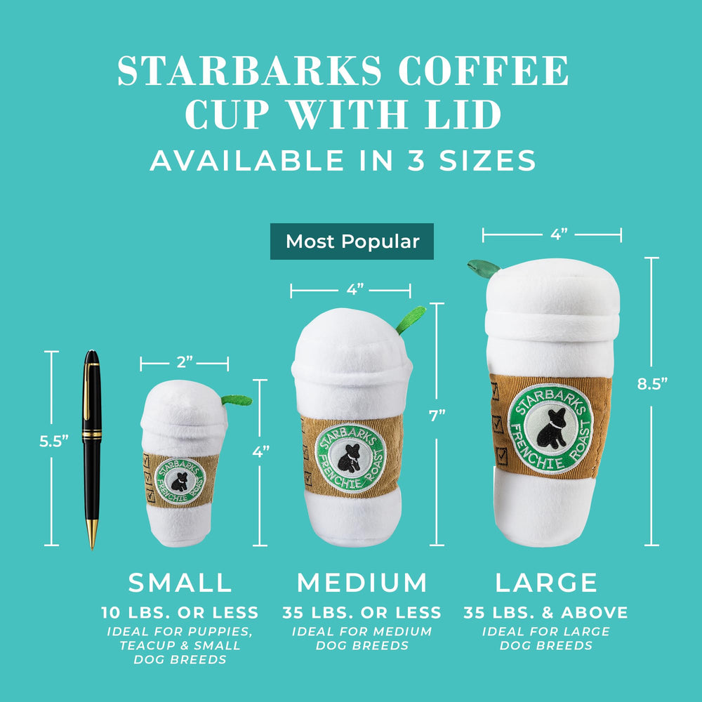 Haute Diggity Dog Starbarks Coffee Cup, apto para lavarse a máquina y limpieza fácil