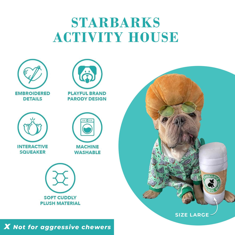 Starbarks Coffee Cup, juguete de peluche apto para morder y entrenamiento de entusiasmo