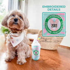 Detalles bordados de Starbarks Dogicorn Frapawccino que realzan su estilo