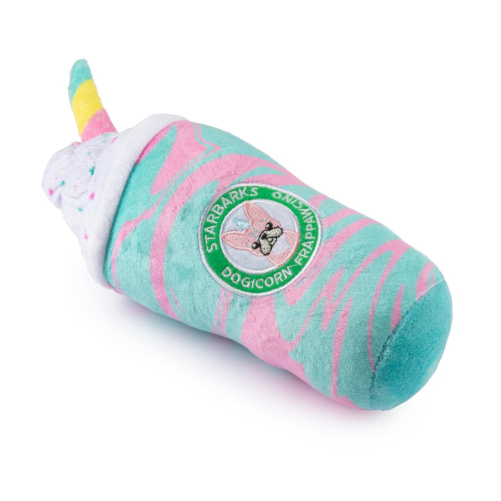Dogicorn Frapawccino con silbato oculto para estimulación sonora durante juego
