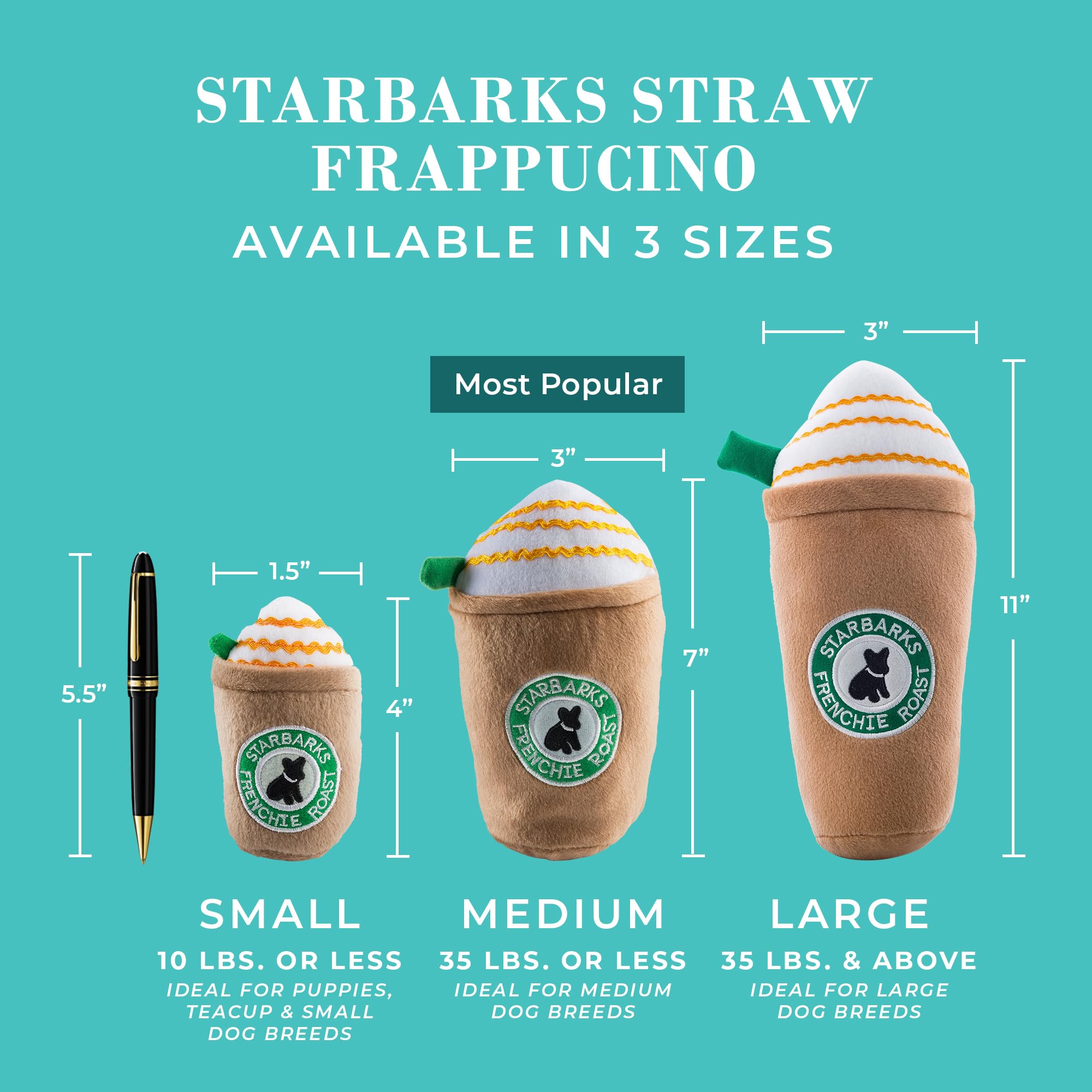 Starbarks Frappawcino detalle bordado: toque elegante para momentos de juego
