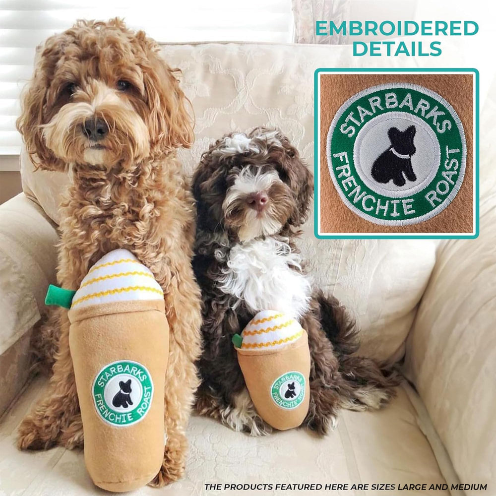 Starbarks Frappawcino textura peluche: suave y duradero para abrazos y mordiscos