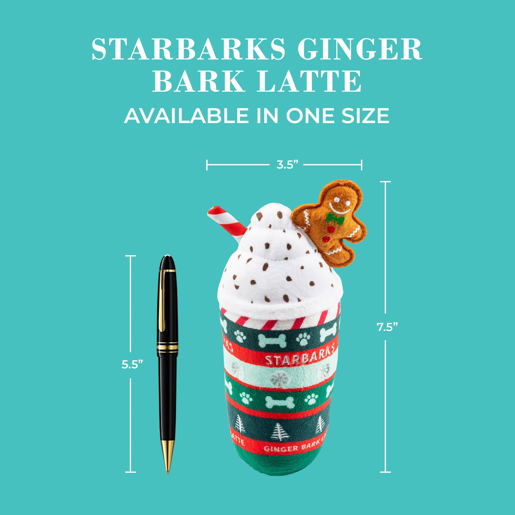 Starbarks Ginger Bark Latte, talla única apta para perros de todas las razas.