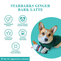 Starbarks Ginger Bark Latte, textura suave y duradera para juegos seguros y prolongados.