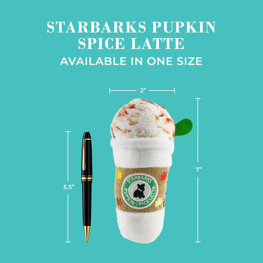Starbarks Pupkin Spice Latte, material suave y duradero para abrazos y juegos