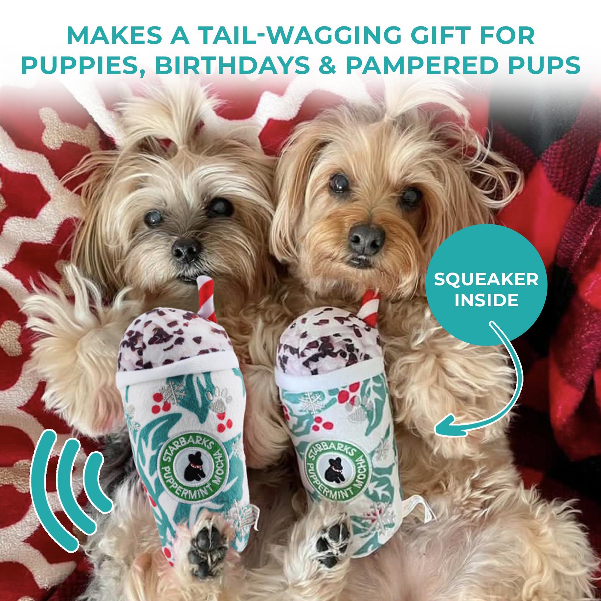 Starbarks Puppermint Mocha: apto para lavar a máquina, limpieza rápida tras juego.
