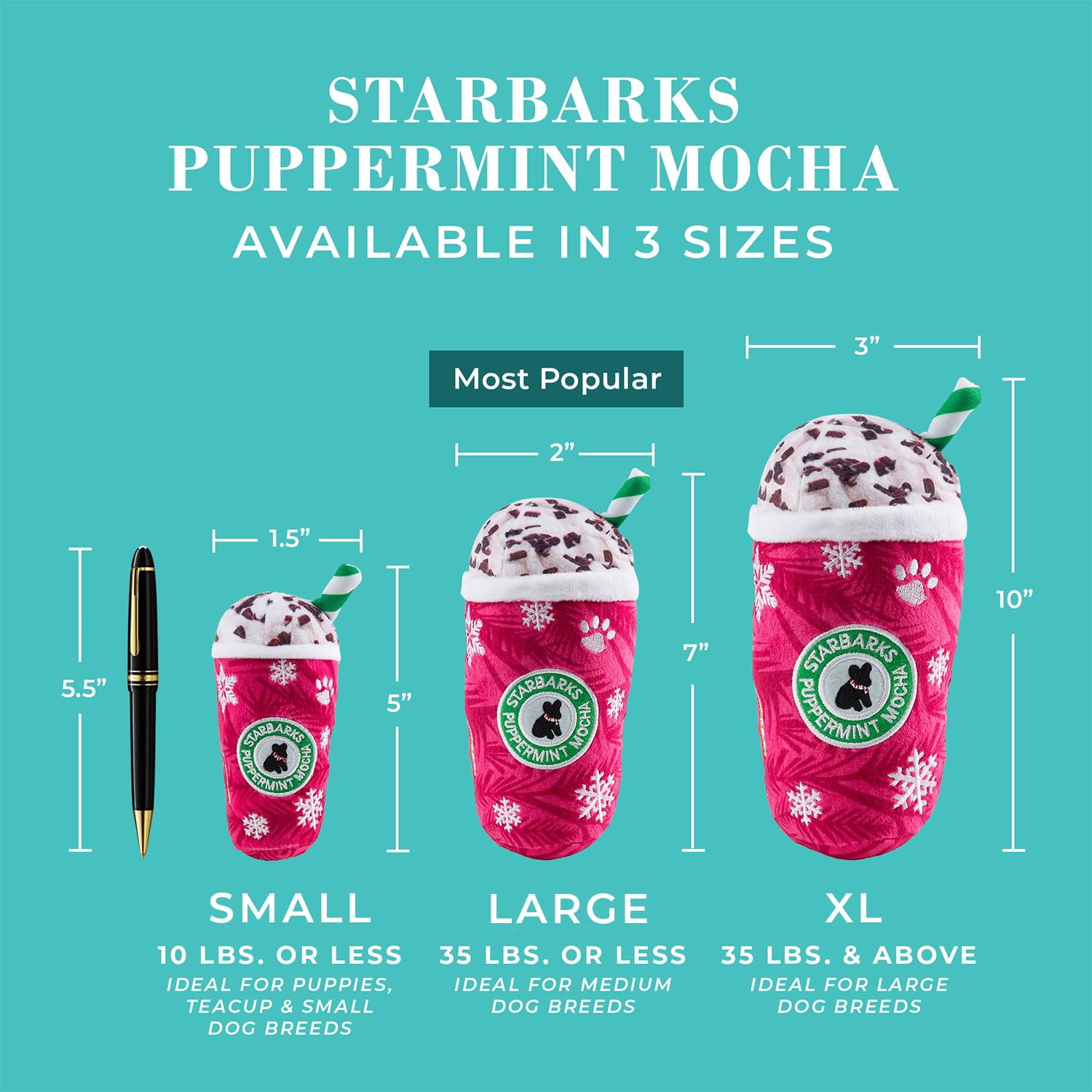 Starbarks Puppermint Mocha, chirrido oculto para juego interactivo y estimulación sensorial.