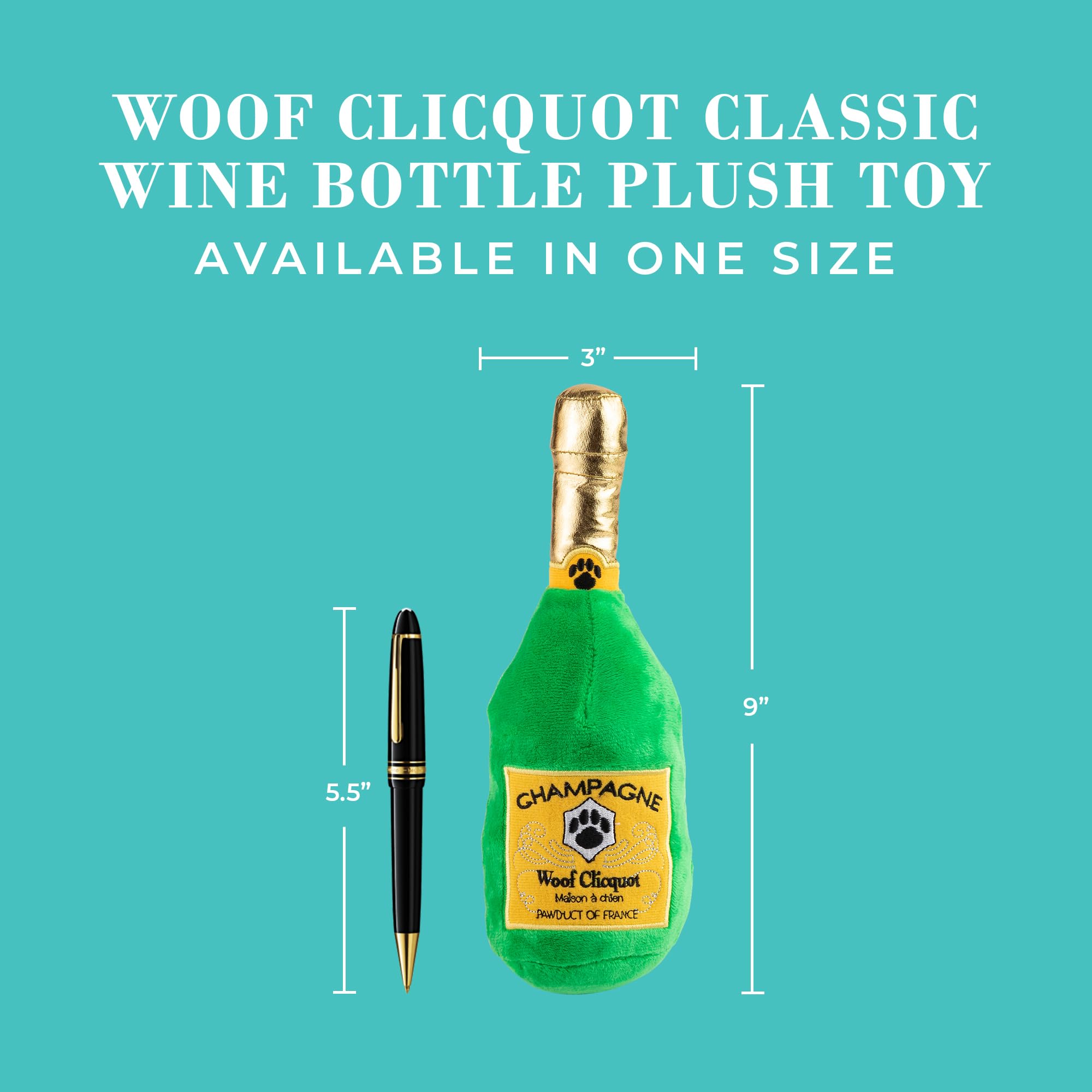 Adecuado para todas las razas; Woof Clicquot Classic acompaña varios tamaños.
