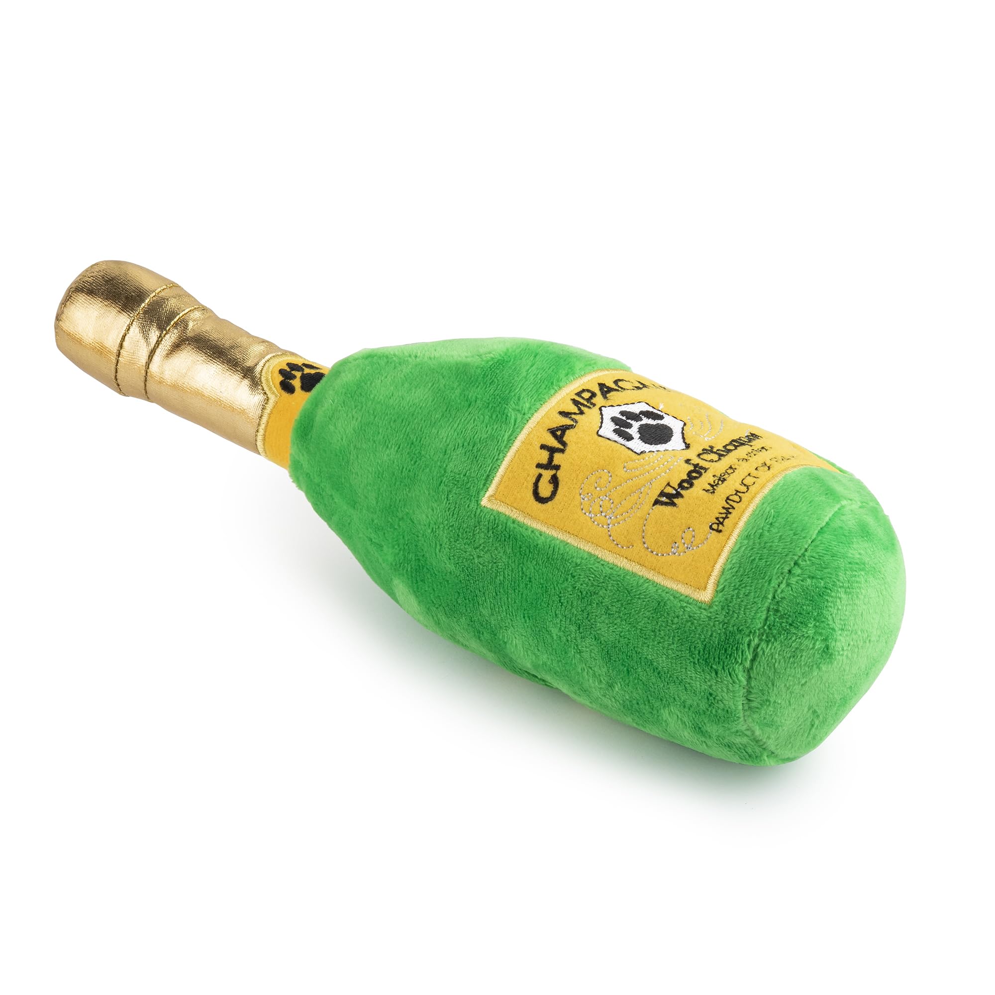Woof Clicquot Classic ofrece un chirriador integrado para estimulación sensorial.