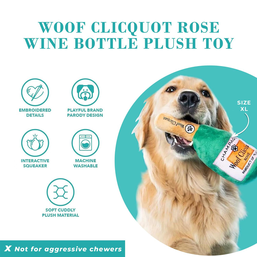 Interior con chirriador para estimulación sensorial en Woof Clicquot Rosé.