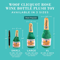 Detalle bordado Rose' All Day aporta estilo al Woof Clicquot Rosé.