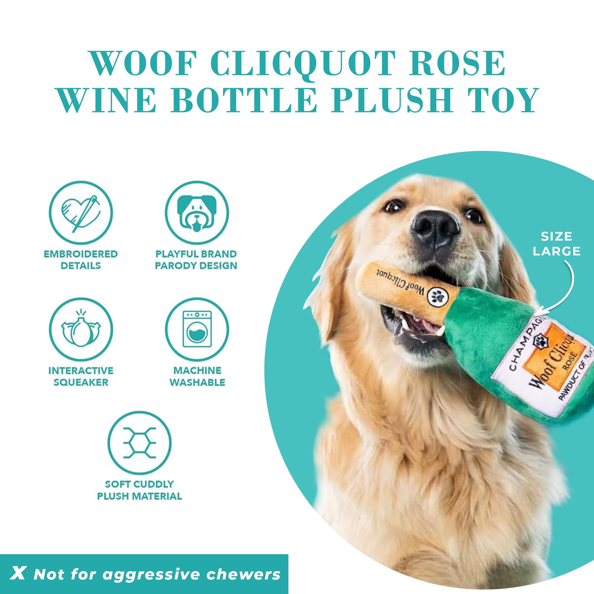 Woof Clicquot Rose, ideal regalo para cumpleaños de perros