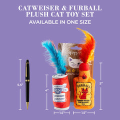 Catweiser de Haute Diggity Kitty, botella naranja con plumas, ideal para exploración