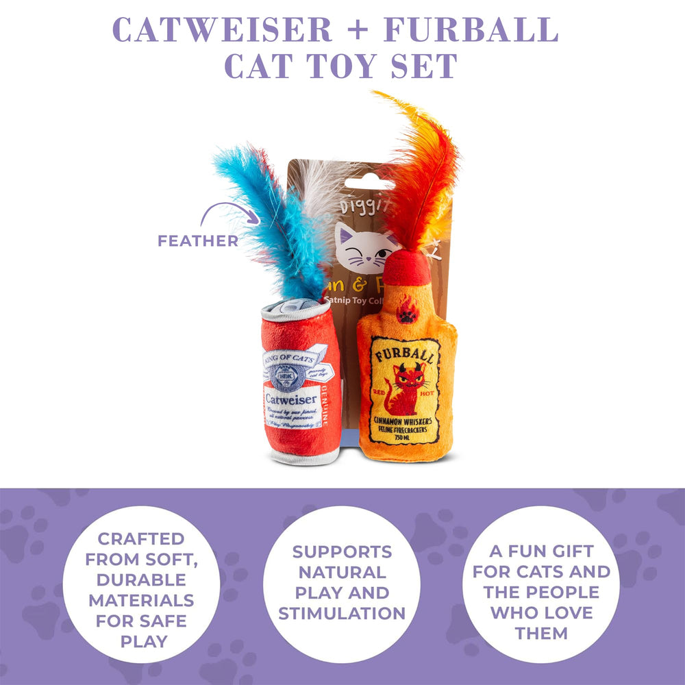 Catweiser y Furball interactivos, juguetes de peluche de Haute Diggity Kitty