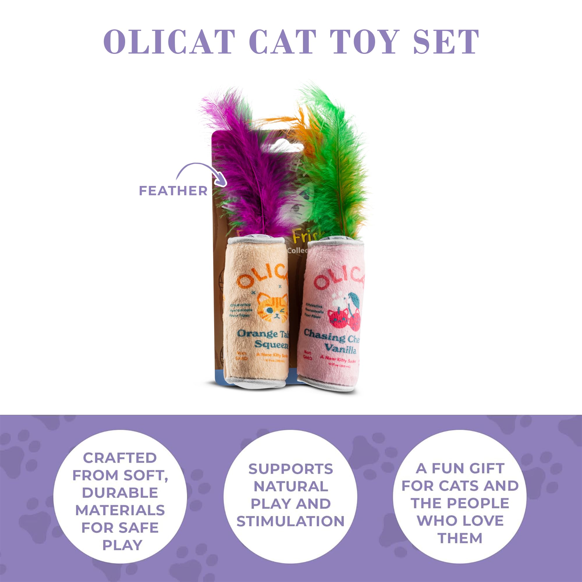 Olicat Haute Diggity Kitty: sonido-crujiente que invita a más juego.