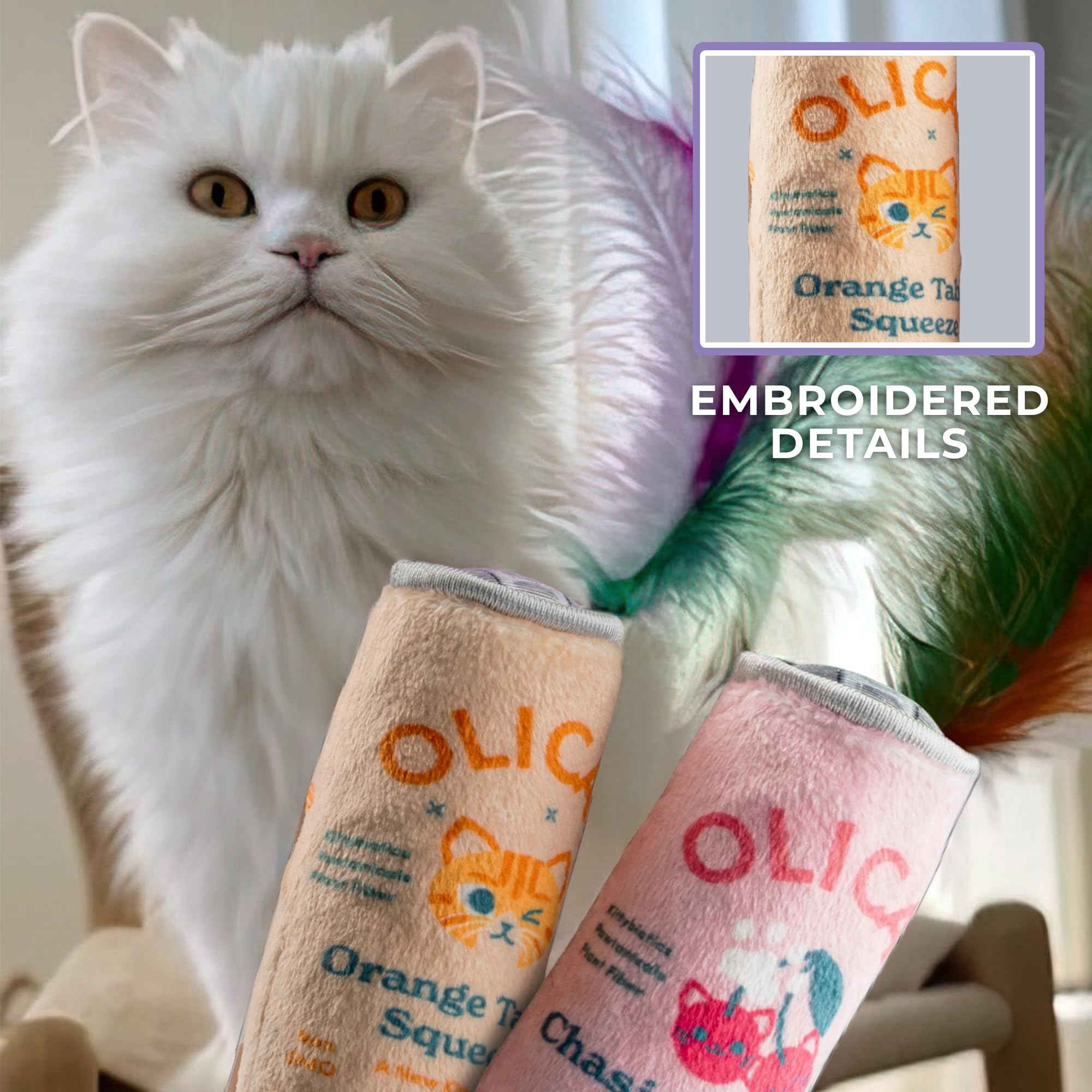 Olicat Haute Diggity Kitty: tejido-suave para abrazos y mordiscos suaves.