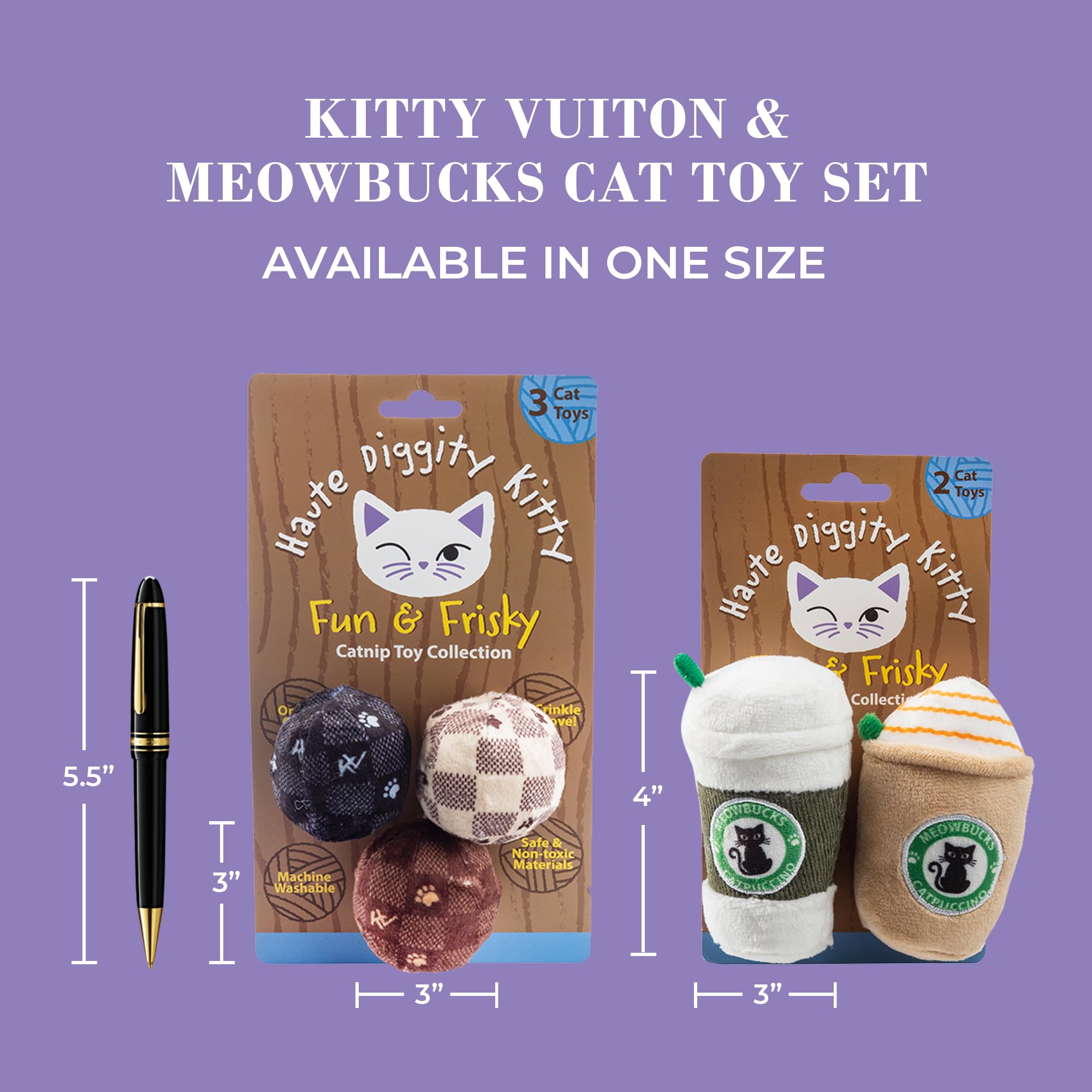 Haute Diggity Kitty tazas Catpuccino: juguete suave para ratos de juego