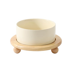 Havniva tazón cerámico elevado para perro, cómodo y estable al comer.