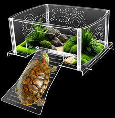 Plataforma solario Haxmdfa para tortugas XL, seca y descansa con comodidad