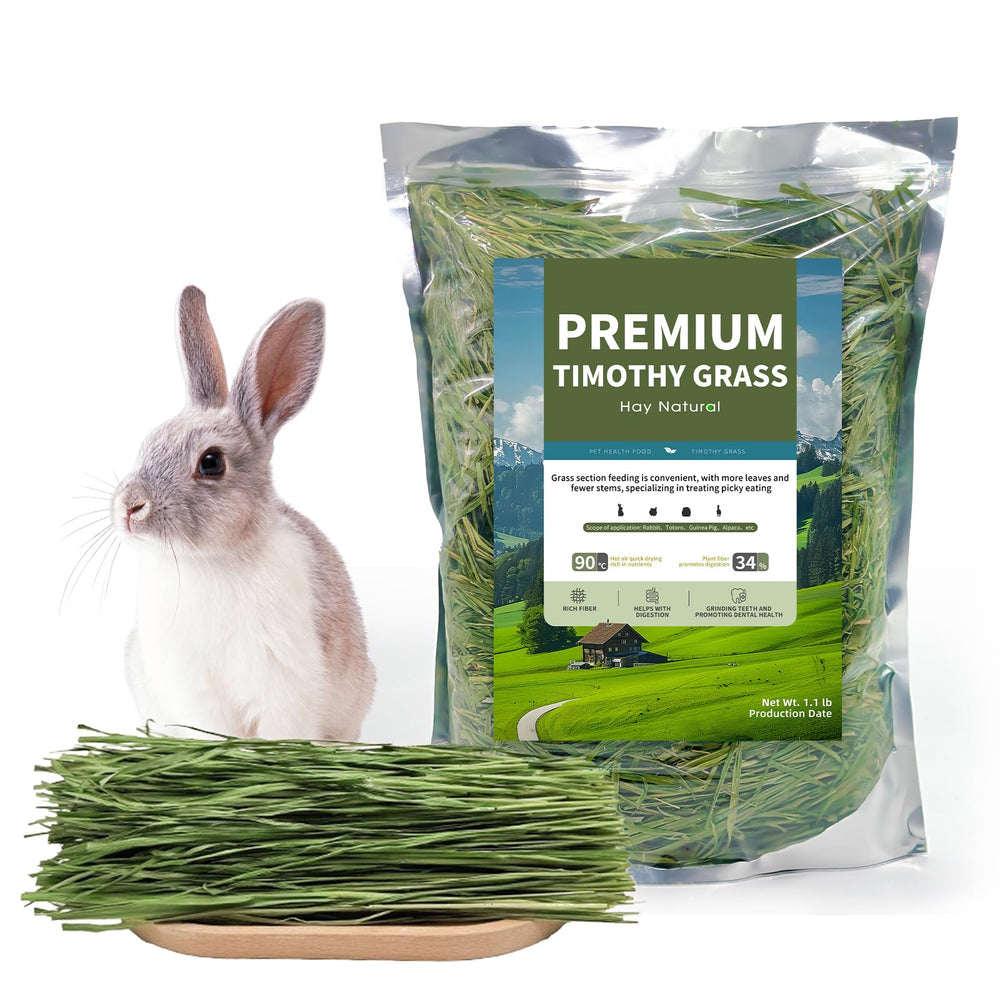 Hay Natural heno de Timothy horneado para animales pequeños, textura suave.