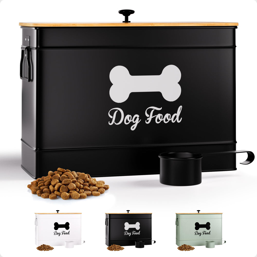 HB Design Co Contenedor hermético para comida de perros, vista frontal con gran capacidad para 15 lb