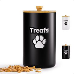 HB Design Co contenedor golosinas para perro ceramico negro mate.