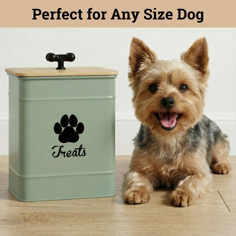 HB Design Co Contenedor de golosinas para perros, ideal para cocina y mostrador.