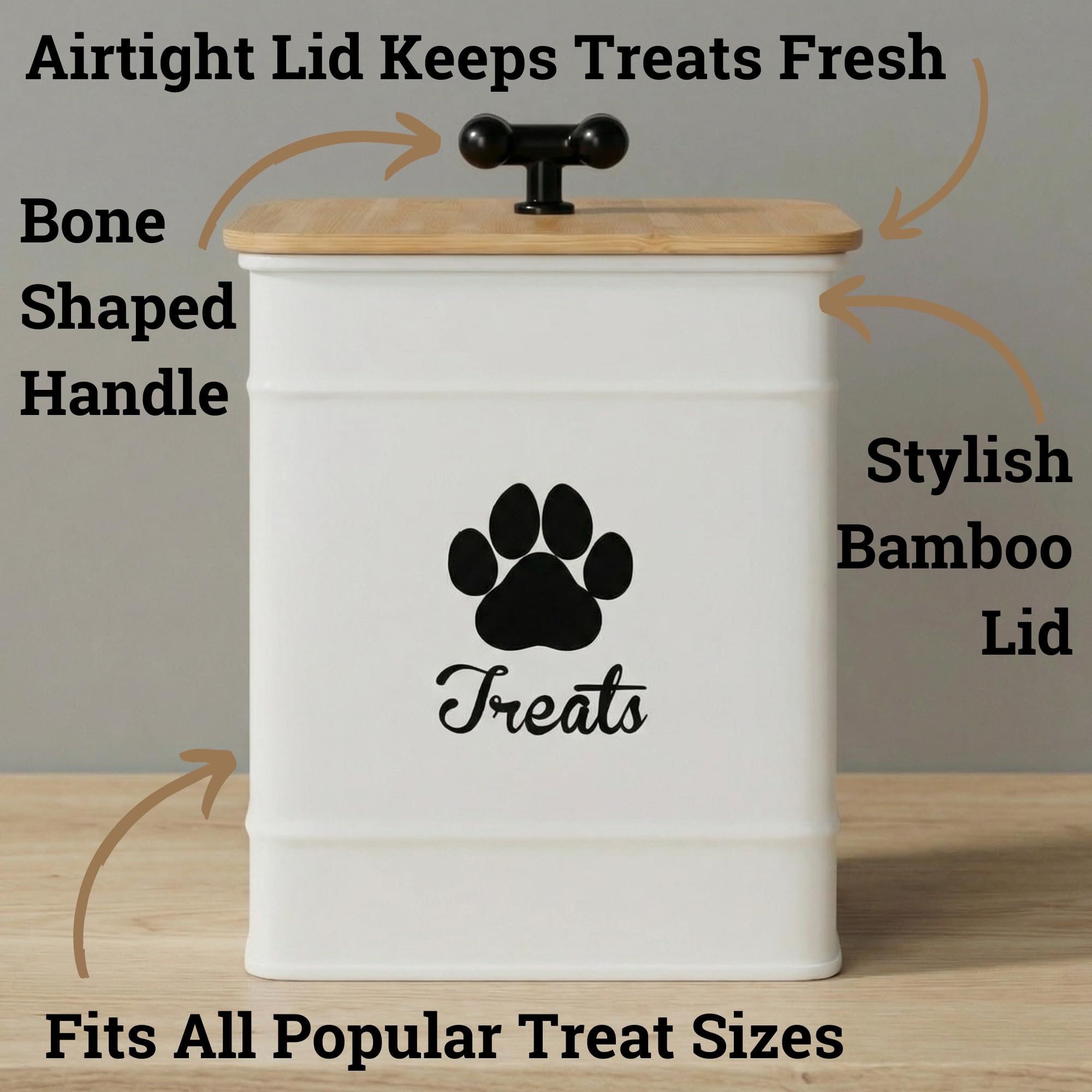 HB Design Co contenedor para 12 tazas de premios para perro en la cocina