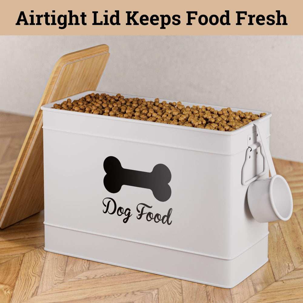 HB Design Co. Cucharón metálico de 1 taza para servir kibble fácilmente.