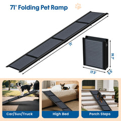 Rampa HBTower de 71 pulgadas para coches, estable para perros grandes