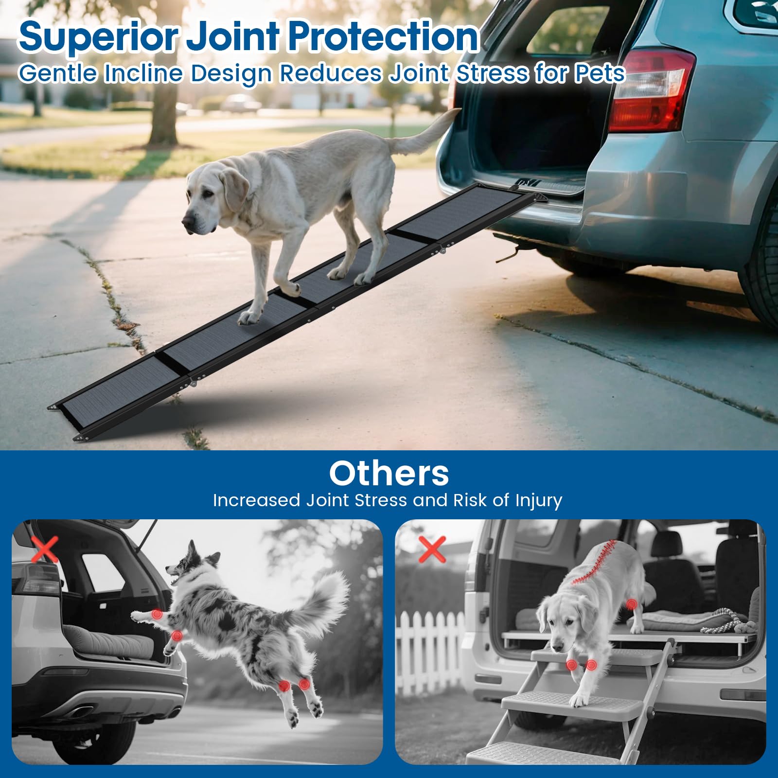 Rampa plegable HBTower para coche y casa, almacenamiento compacto