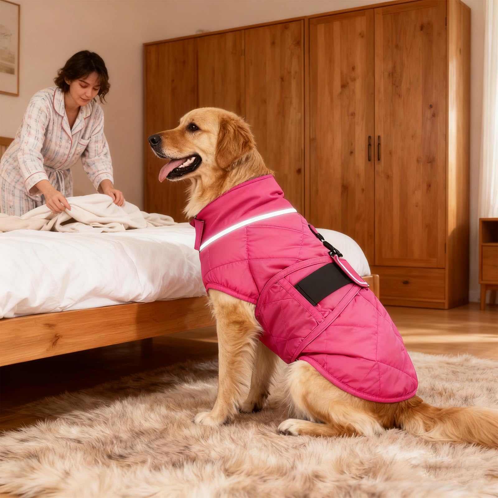 HCHYEY chaleco peso para perros, ajuste fácil para tallas variadas.