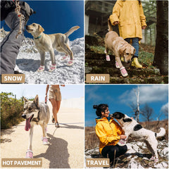 Hcpet botas para perro talla 1, correas reflectantes para visibilidad nocturna.
