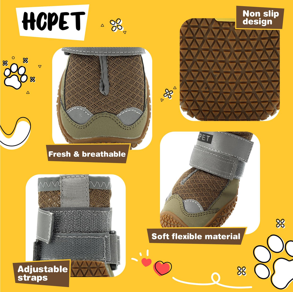 hcpet botas-perro reflectivas, mayor visibilidad nocturna en caminatas.