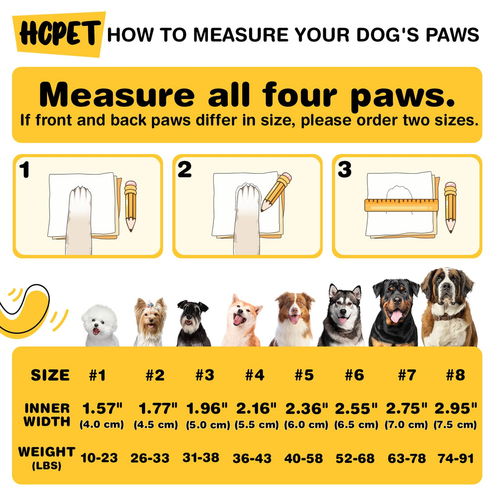 Hcpet botas para perros, suela antideslizante, protección contra superficies resbaladizas.
