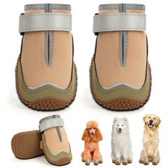 Botas Hcpet para perros grandes, talla 4, ajuste cómodo para caminatas diarias.