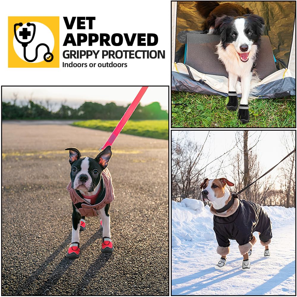 Botas Hcpet para perro en nylon transpirable mantiene patas frescas.