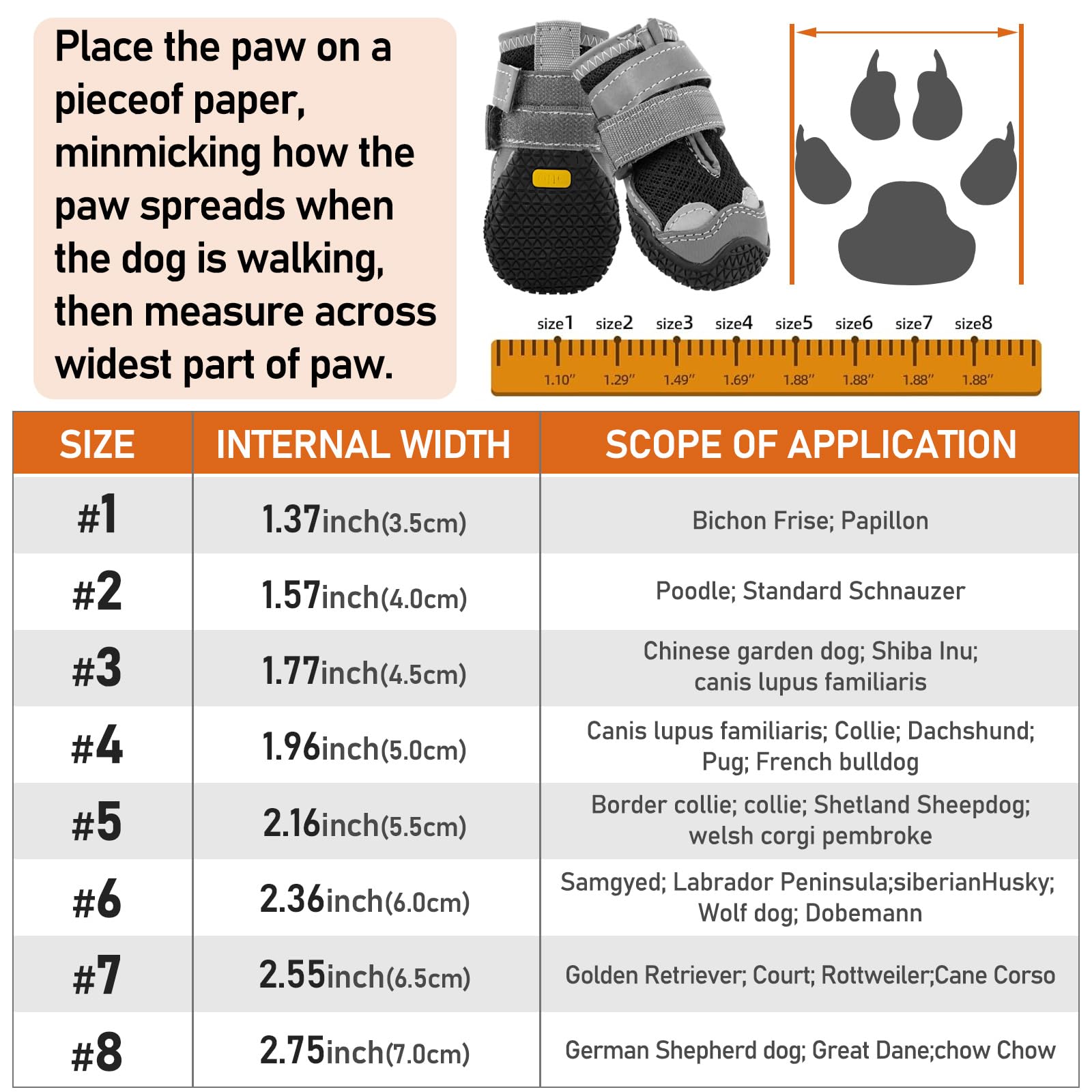 Hcpet botines para perros con apertura amplia y velcro para ponérselas fácilmente